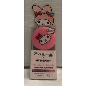The Crème Shop My Melody Moisture Remedy Strawberry Coconut Macaron Lip Balm NWB